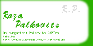 roza palkovits business card